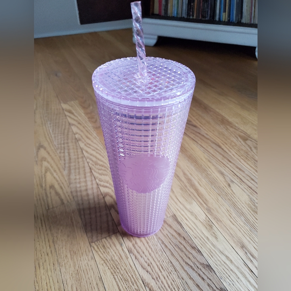 Starbucks Jeweled Pink Tumbler with Straw